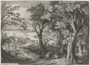 Paysage avec Voyageurs Attaqués par une Bande de Brigands
