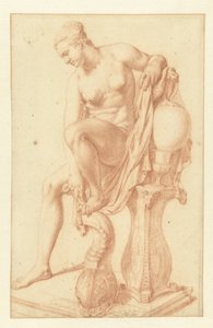 Femme nue assise à sa toilette - Jan van Neck