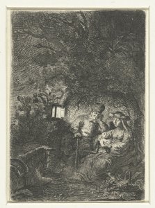 Repos pendant la fuite en Égypte - Jan van Noordt