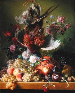 Nature morte avec faisan et fleurs, 1838-39