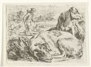 Chasseur avec ses chiens