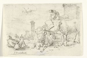 Chariot à bœufs - Jan van Ossenbeeck