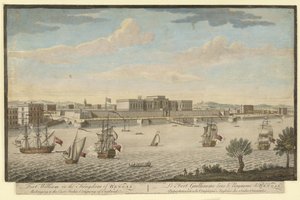 Fort William dans le Royaume du Bengale appartenant à la Compagnie des Indes orientales d