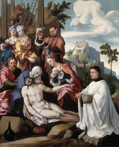 Lamentation du Christ avec un donneur - Jan van Scorel