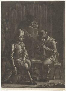 Joueurs de cartes autour d