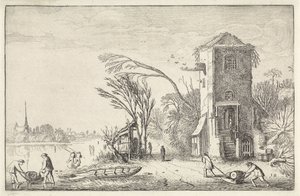 Figures dans un paysage d