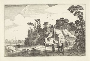 Personnages sur un chemin près d