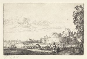 Paysage avec la Zijlpoort à Haarlem (Paysages, Amenissimae aliquot requculae) - Jan van de Velde (II)