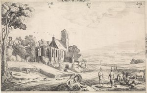 Paysage avec moisson