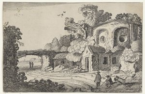 Paysage avec vieux château - Jan van de Velde (II)