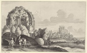 Voyageurs au Temple de Minerve Medica près de Rome - Jan van de Velde (II)