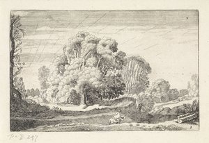 Cavalier dans un paysage au lever du soleil - Jan van de Velde (II)