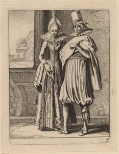 Deux figures en costume - Jan van de Velde II