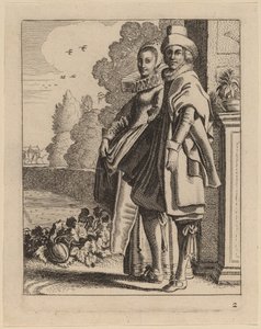 Deux figures en costume - Jan van de Velde II