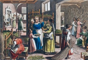 Production de soie en Europe au XVIe siècle - Jan van der (1523 1605) (after) Straet