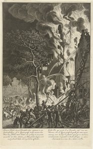 Incendie sur le Lauriergracht à Amsterdam, 1669 - Jan van der Heyden (attributed to)