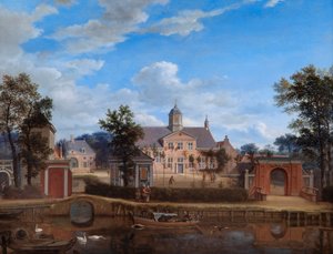 Le château de Goudestein, sur la rivière Vecht, près de Maarsen, vers 1674 - Jan van der Heyden
