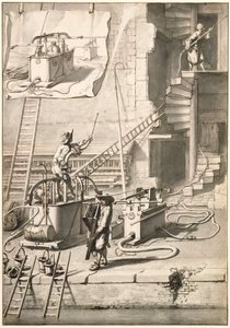 Comparaison des anciennes pompes à incendie avec la pompe à incendie de Van der Heyden - Jan van der Heyden
