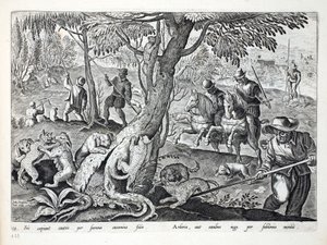 Chasse aux chats avec des chiens, illustration de 