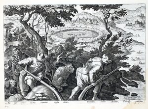 Chasse aux canards, illustration de 