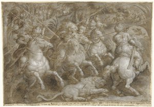 Chasse aux lions persans - Jan van der Straet