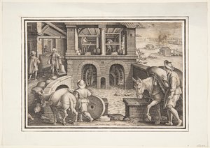 Un moulin à eau - Jan van der Straet, called Stradanus