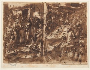 Recto : Mariage de la Vierge - Jan van der Straet, called Stradanus