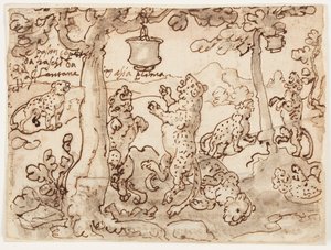 Le piège à panthère - Jan van der Straet, called Stradanus