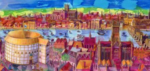 Le théâtre du Globe de Shakespeare sur la rive sud - Jane Tattersfield