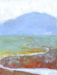 Paysage de montagne avec marais et fleurs sauvages pour Annabelle, c.2021