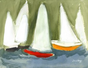 Voiliers dans le Puget Sound, c.2020 - Janel Bragg