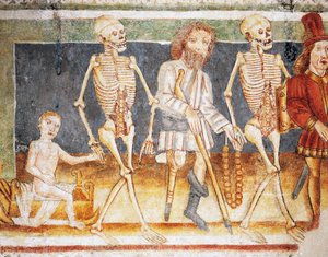 Église fortifiée de Hrastovlje, Église de la Trinité, La Mort accompagnant l