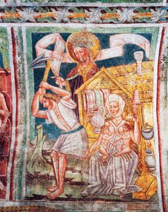 Église fortifiée de Hrastovlje, Église de la Trinité, Les premiers travaux de leurs ancêtres, détail des fresques de Janez Iz Kastva (1490), Slovénie - Janez Kastav