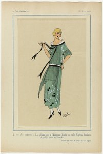 Très Parisien, 1923, No 6: 2.- AU JARDIN. / Les plissés sont à l