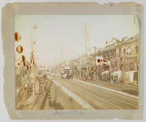 Une rue à Tokyo, Japon (photo noir et blanc colorisée à la main) - Japanese Photographer