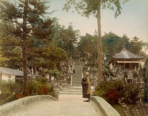 Tombes de Kurodani, Kyoto, vers 1890 - Japanese Photographer