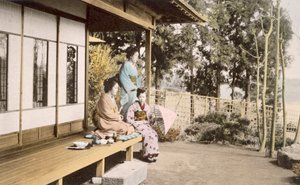 Dames à la maison, années 1890 - Japanese Photographer