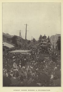 Scène de rue pendant une célébration - Japanese Photographer