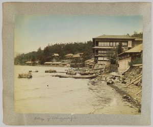 Village de Chuzenji, Nikko, Japon (photo noir et blanc colorisée à la main) - Japanese Photographer