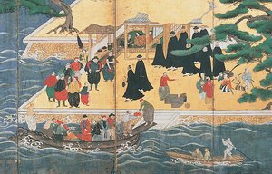 Arrivée des barbares du Sud - Japanese School