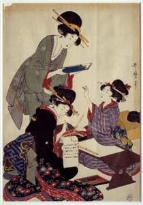 Art du Japon : écriture du jeu de shogi - Japanese School