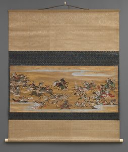 Scène de bataille dans les nuages - Japanese School
