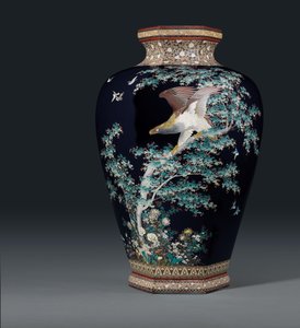 Vase cloisonné, marque de l