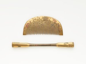 Peigne et épingle à cheveux, fin 19e-début 20e siècle