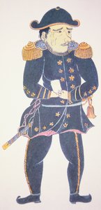Le commodore Perry au Japon - une impression par un artiste japonais - Japanese School