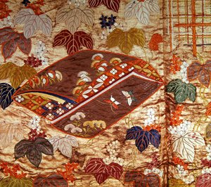 (détail) une robe de Noh - Japanese School