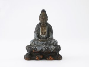 Image de Kannon assis, Kyoto, préfecture de Kyoto, période Edo ou ère Meiji - Japanese School