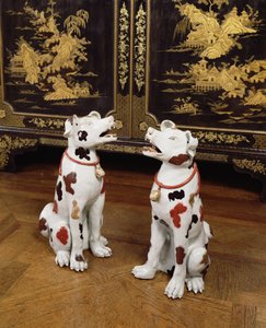 Paire de chiens assis Imari