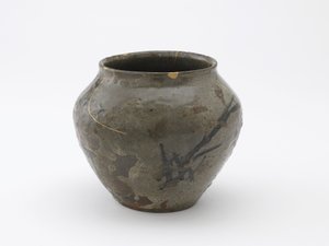 Pot avec motif de roseaux, préfecture de Saga, période Momoyama