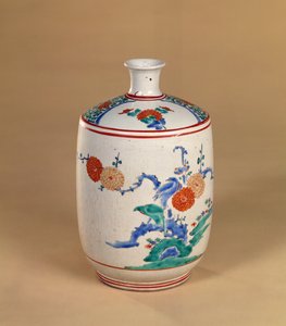 Bouteille Kakiemon avec une décoration florale, période Edo, c.1660 - Japanese School